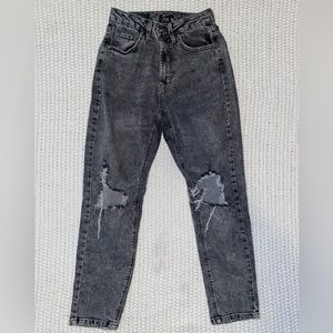Wild fable black high rise mom ripped jeans